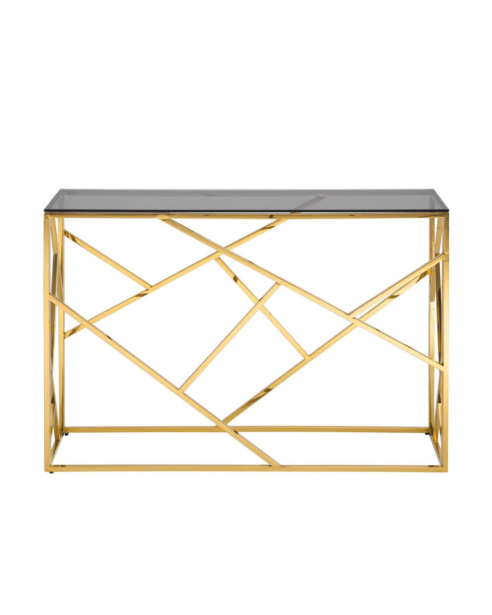 Консоль АРТ ДЕКО 115*30 золото стекло smoke Stool Group