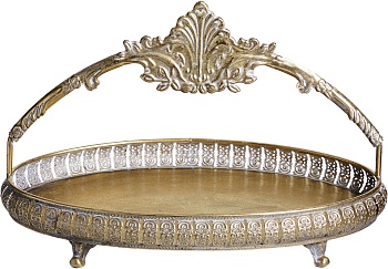 Блюдо с ручкой Эфиопия Glasar 57-245/2