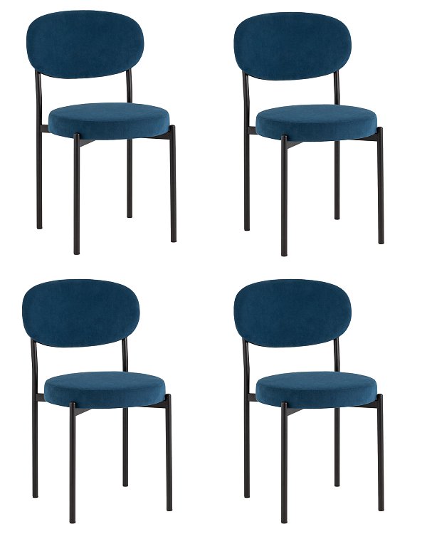 Стул Бриф SN велюр синий, 4шт./уп. Stool Group
