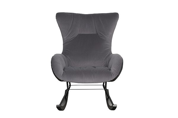 Кресло-качалка велюровое серое Garda Decor 30C-DX-1943-1 GRE