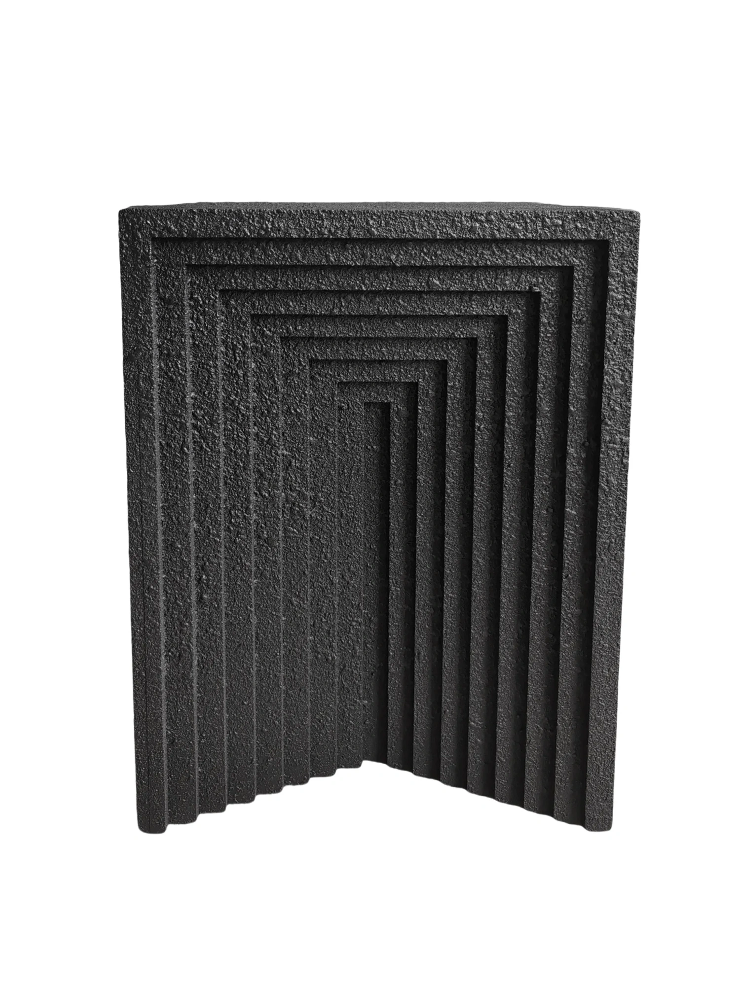 Чёрный приставной столик Кносс Louvre Home FST180924RJ