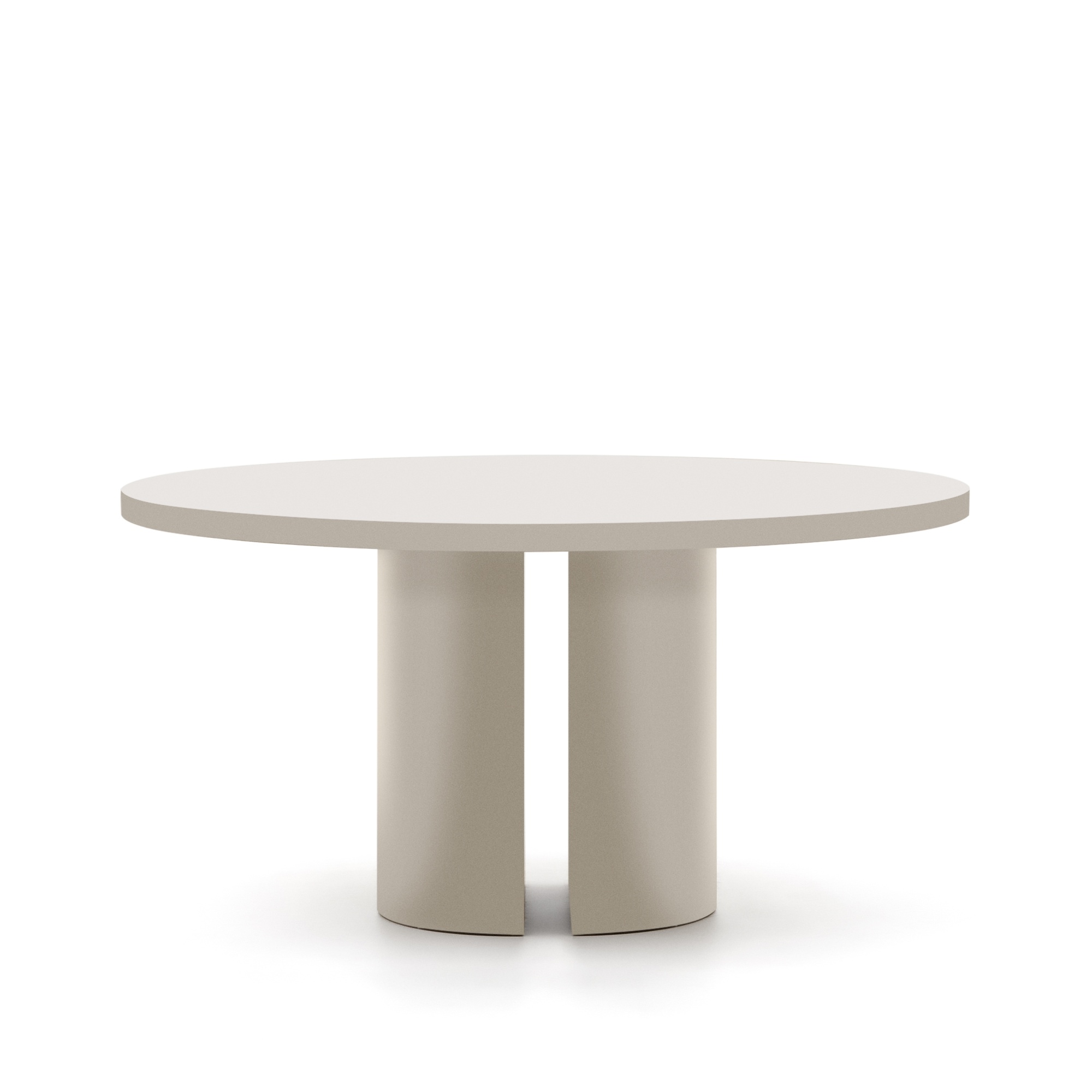 Круглый стол Nealy из лакированного МДФ в отделке экрю, Ø 150 см La Forma (ex Julia Grup)