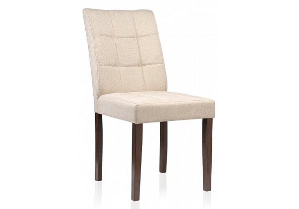 Стул деревянный Woodville Madina dark walnut / fabric cream 11029