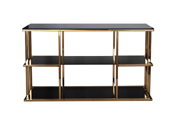 Консоль черное стекло/золото Garda Decor 46AS-CST4616-GOLD