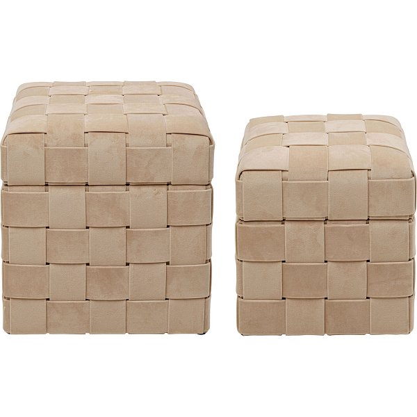Пуф Weave Beige (2/Set) KARE 70933