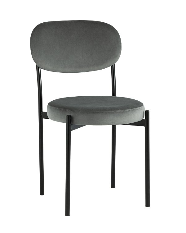 Стул Бриф NEW велюр тёмно-серый Stool Group