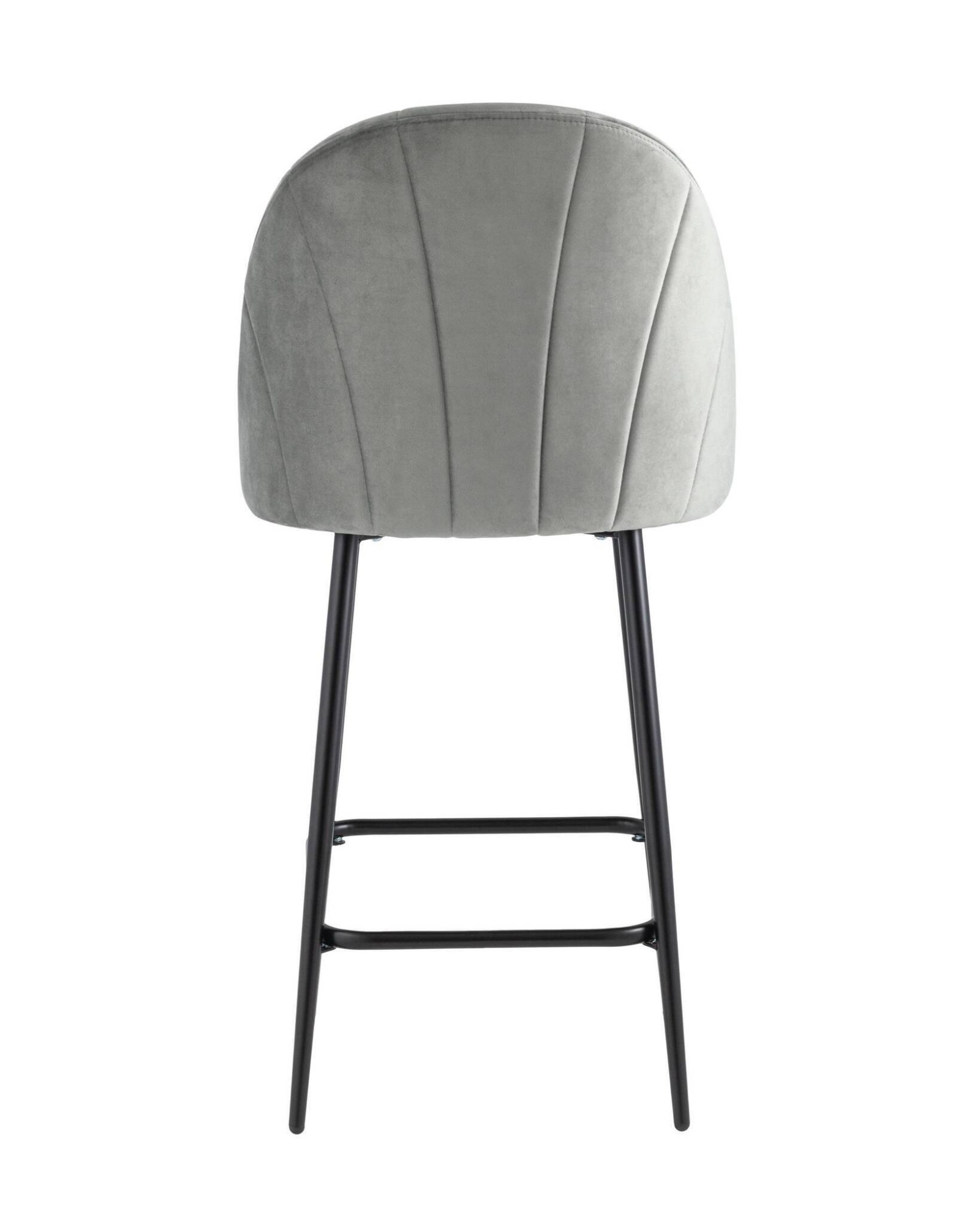 Стул полубарный Логан велюр серый Stool Group