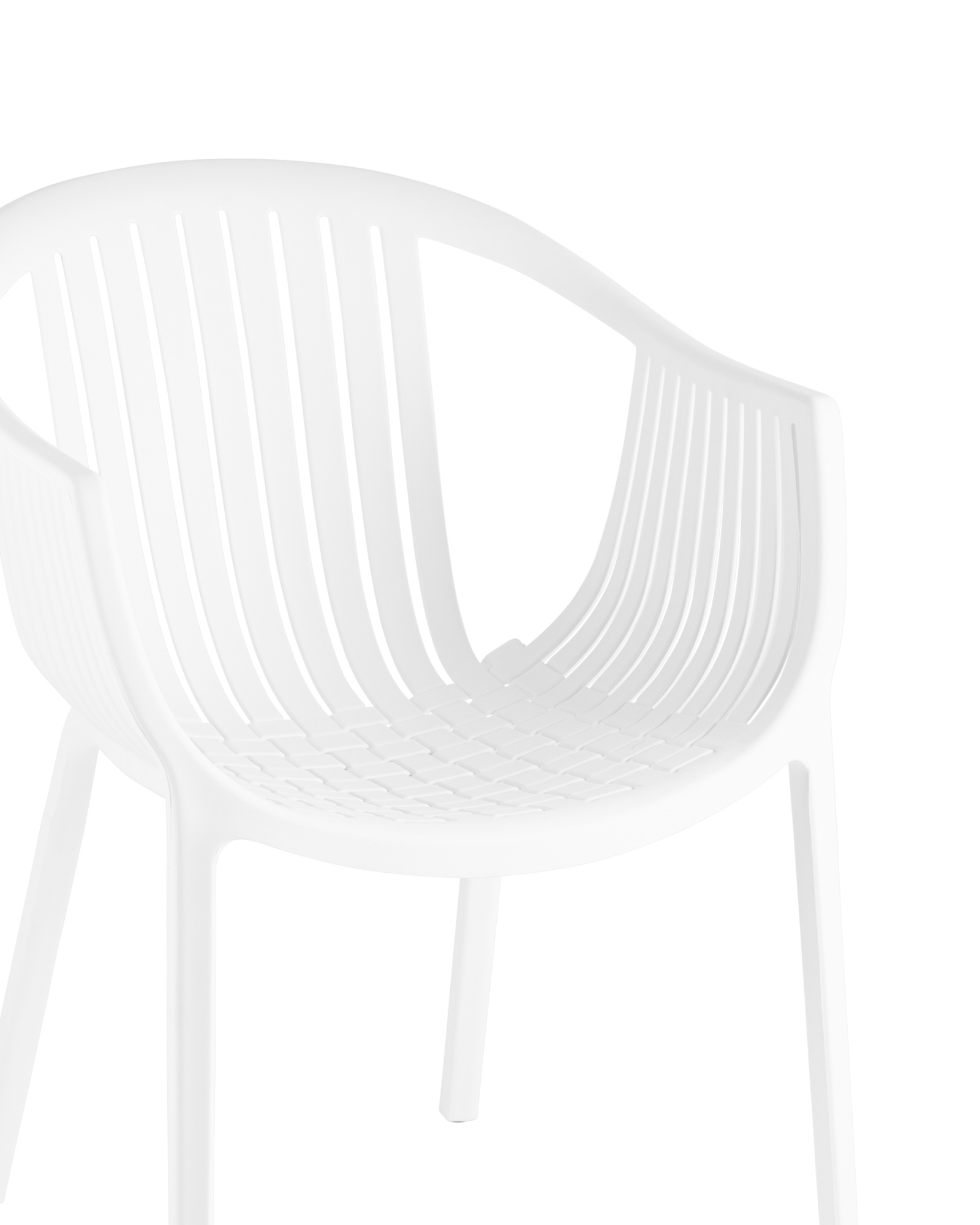 Стул с подлокотниками Kolstad пластик белый Stool Group