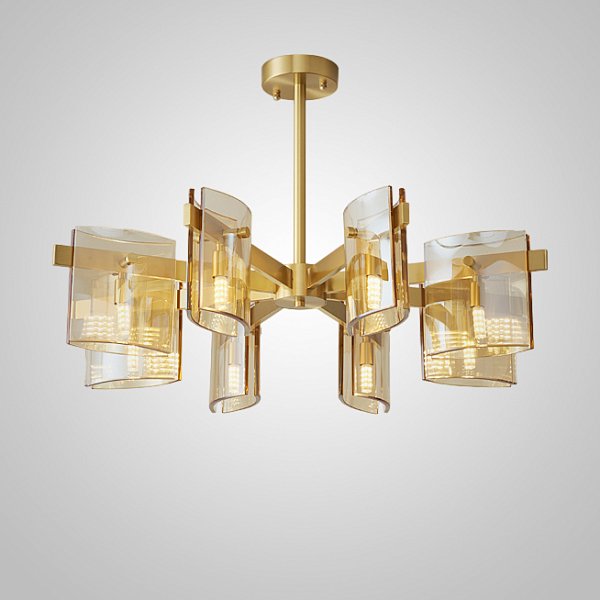 Потолочная люстра JANICE CH L8 Brass by ImperiumLoft