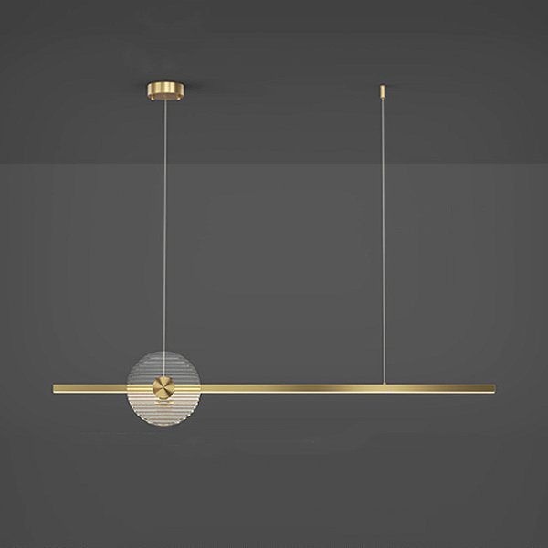 Реечный, рядный светильник ZVI L140 Brass by ImperiumLoft
