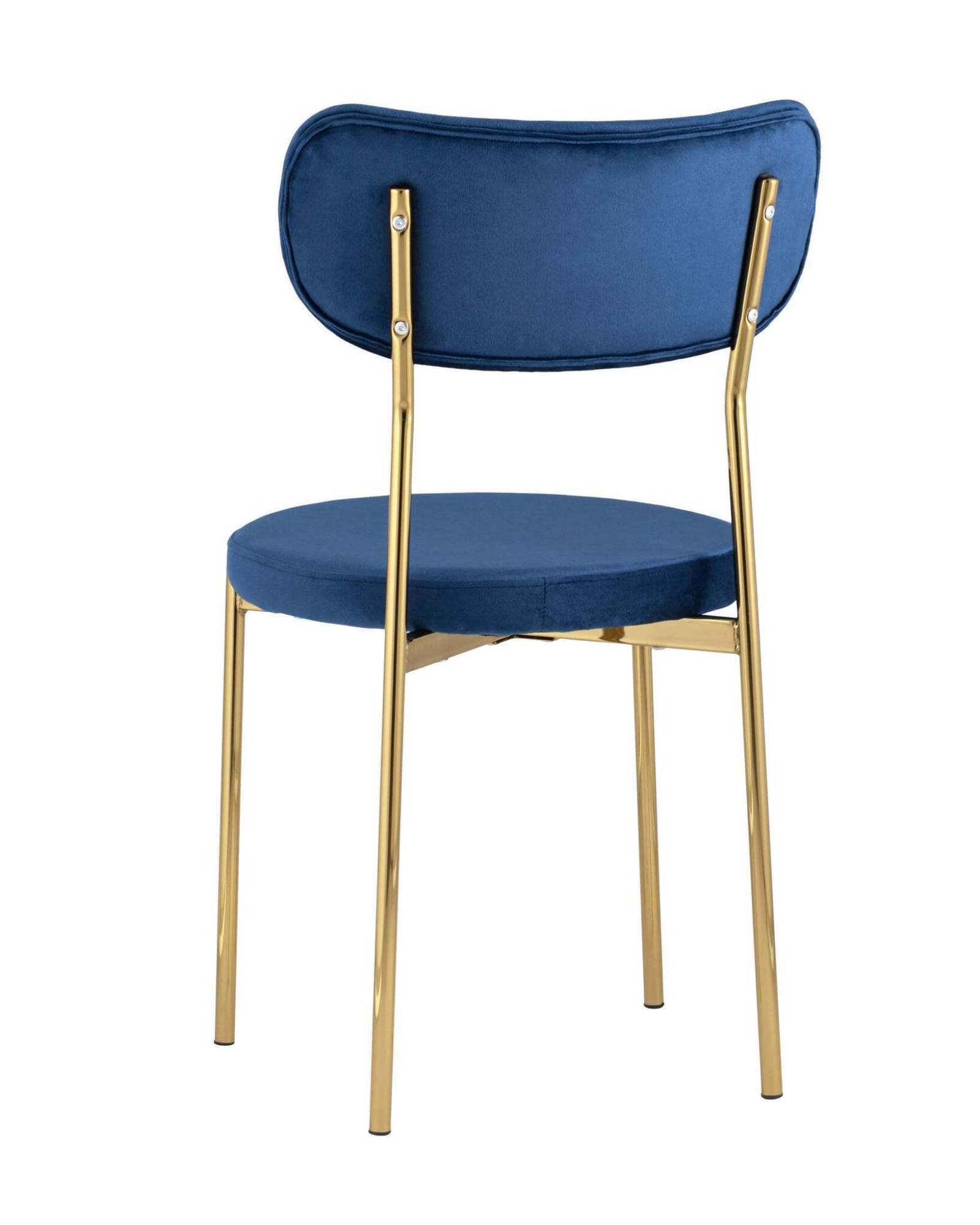 Стул Барбара велюр синий золотые ножки Stool Group