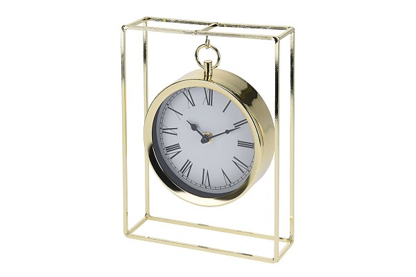 Часы настольные подвесные металлические золотые Garda Decor NBE000020