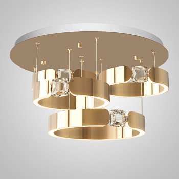 Потолочная люстра SELLIF CHROME L4 Brass by ImperiumLoft