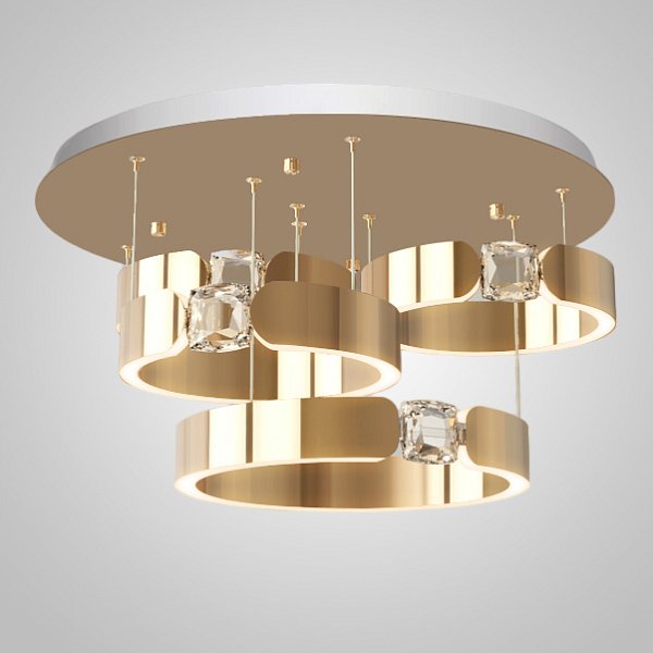 Потолочная люстра SELLIF CHROME L4 Brass by ImperiumLoft