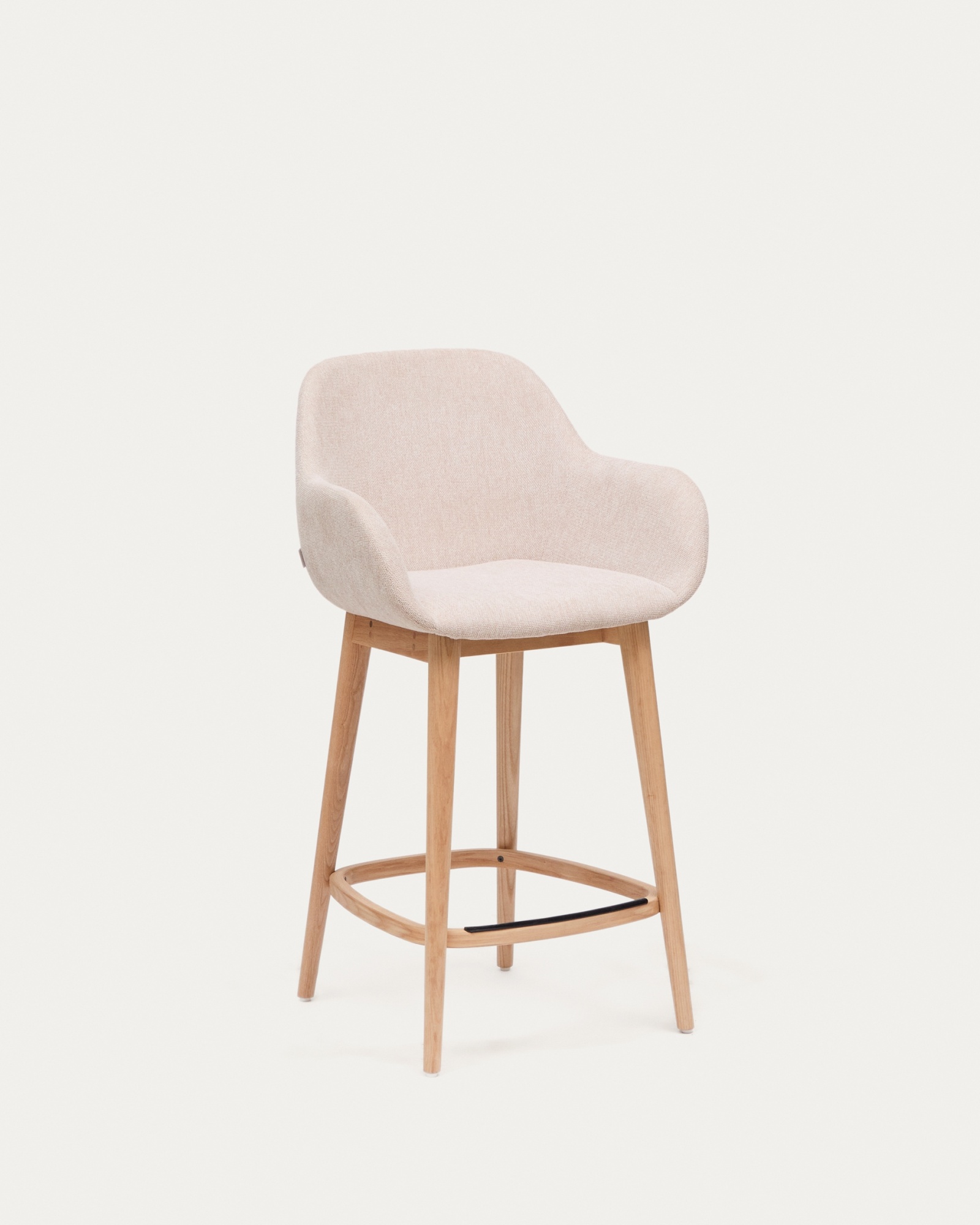Полубарный стул Konna бежевого цвета с ножками из массива ясеня в светлой отделке, 65 см La Forma (ex Julia Grup)