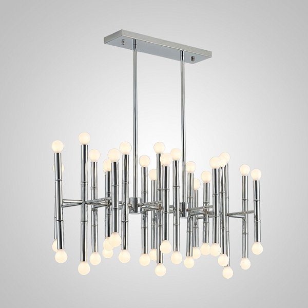 Подвесная рядная люстра CONSTA L40 Chrome by ImperiumLoft