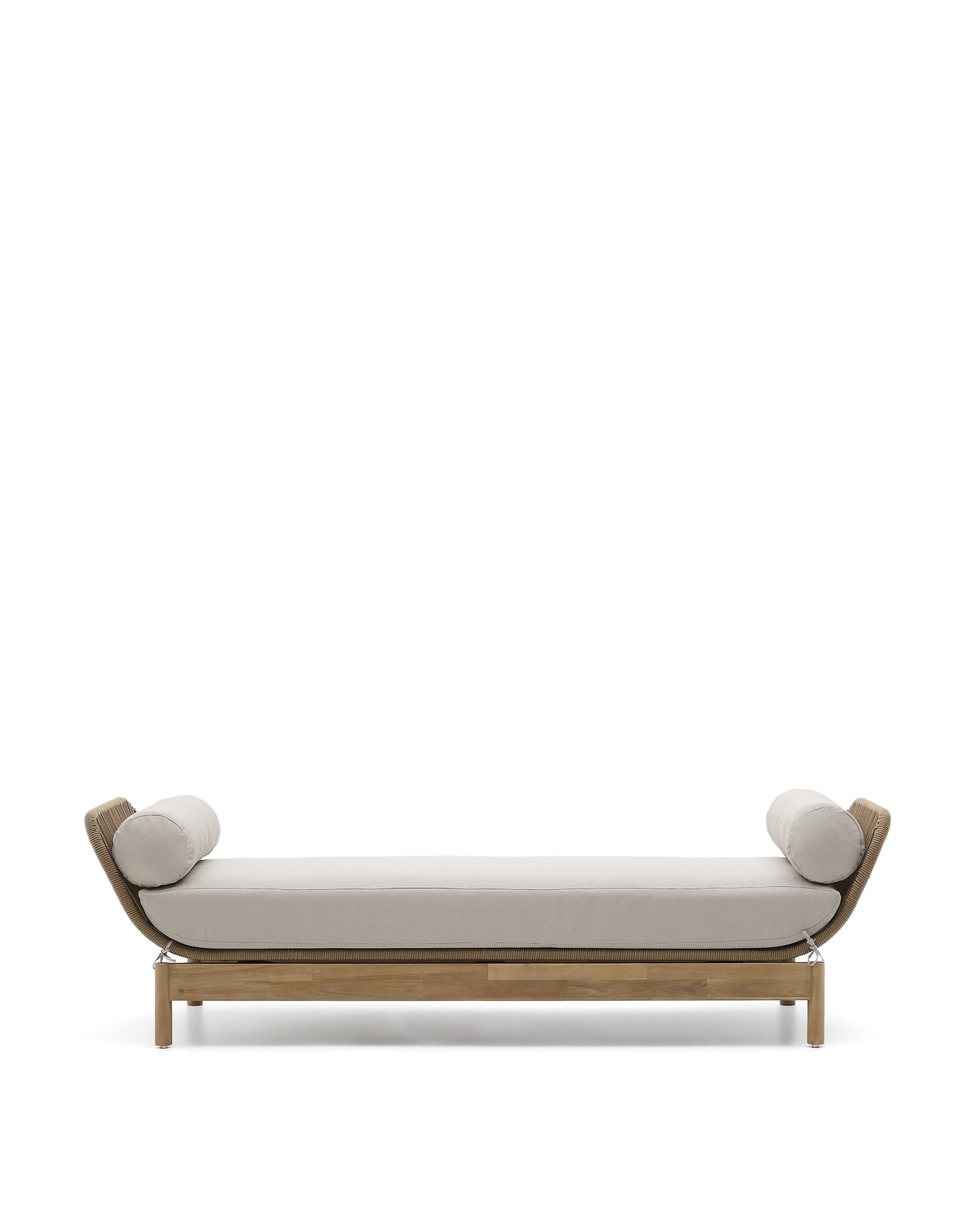 Catalina Шезлонг из светло-серой веревки и массива акации La Forma (ex Julia Grup)