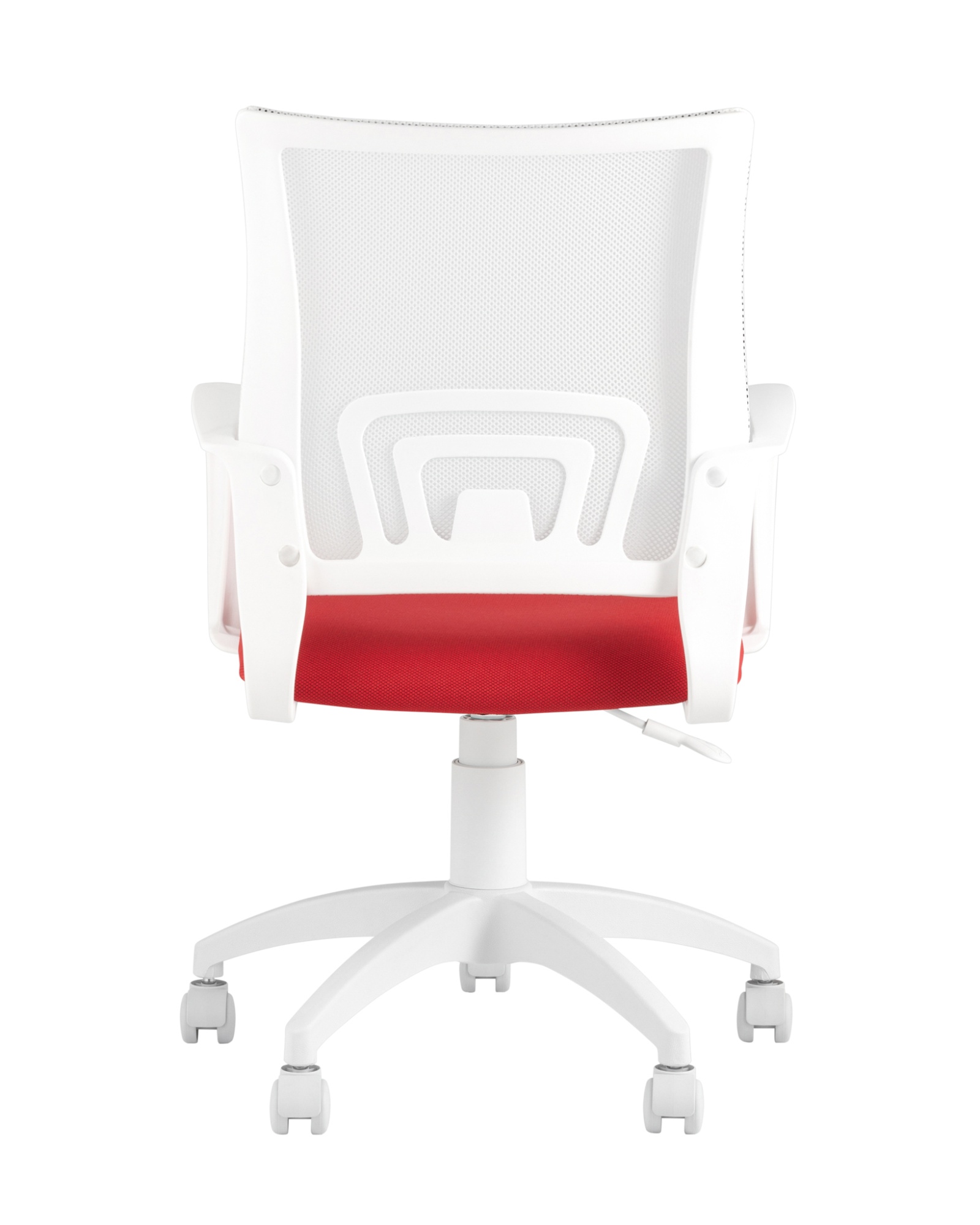 Кресло офисное TopChairs ST-BASIC-W красная ткань крестовина белый пластик Stool Group