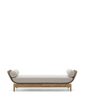 Catalina Шезлонг из светло-серой веревки и массива акации La Forma (ex Julia Grup)