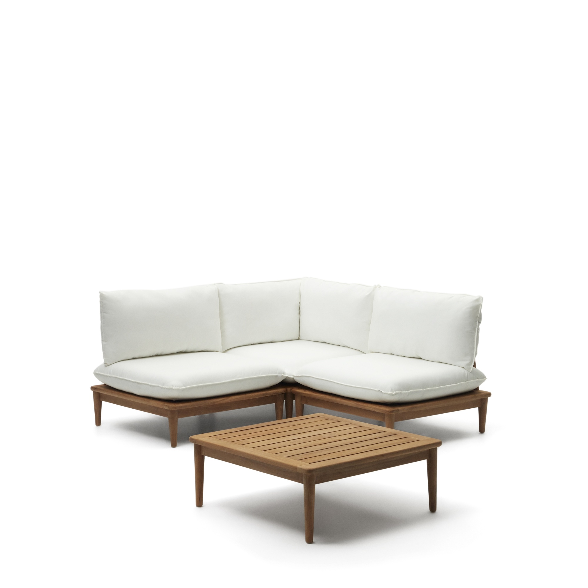 Portitxol набор из модульного дивана и столика из массива тикового дерева La Forma (ex Julia Grup)