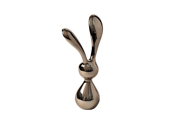 Статуэтка Кролик серый глянцевый Garda Decor TB1219