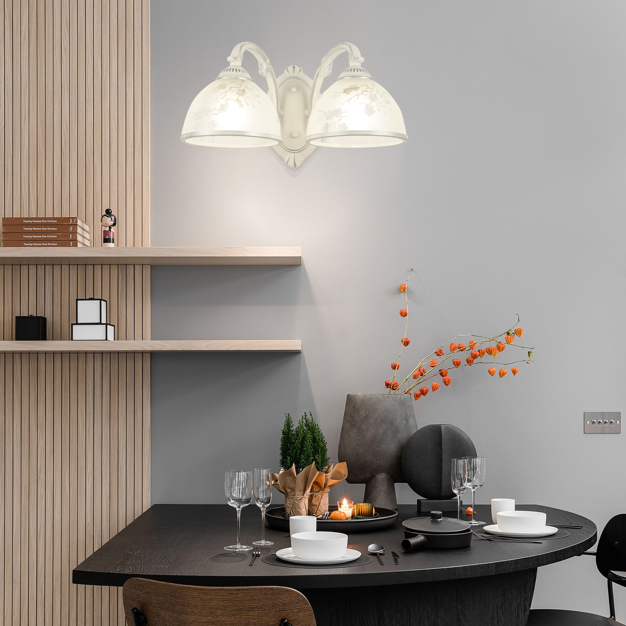 Бра с плафонами 349737/2W WT+SL Arte Milano