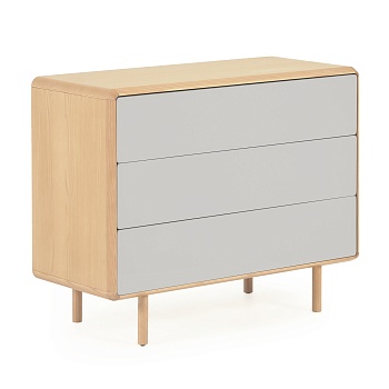 Комод Anielle из массива ясеня с тремя ящиками 98,9 x 78 см La Forma (ex Julia Grup)