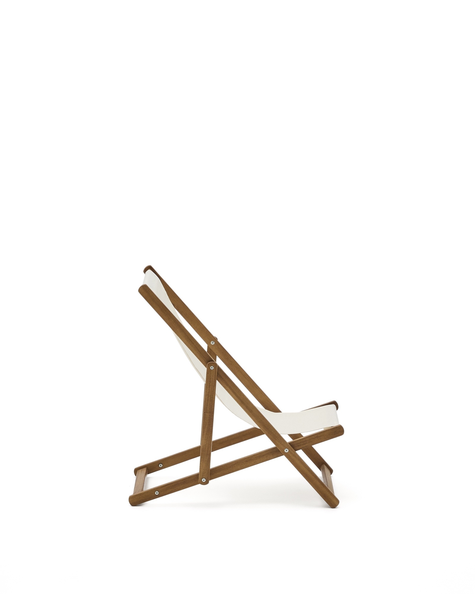 Adredna Детское складное кресло-шезлонг бежевого цвета из акации La Forma (ex Julia Grup)