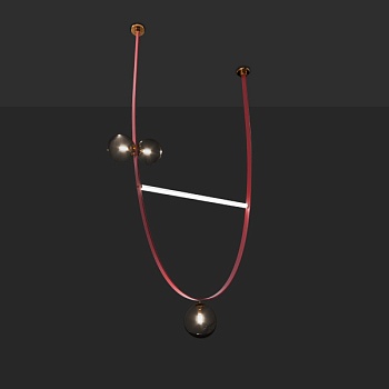 Подвесной светильник FABIUS H180 Red by ImperiumLoft