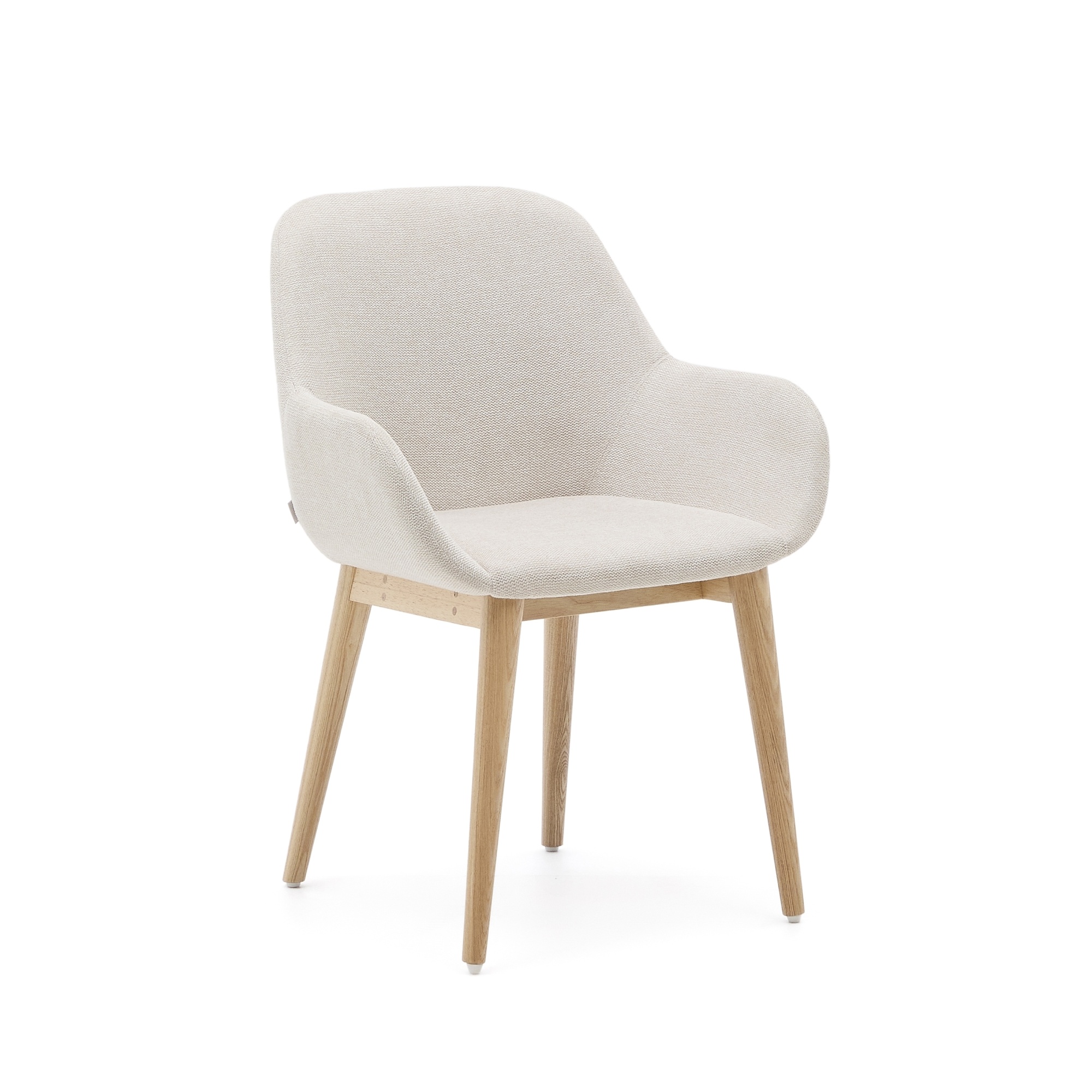 Стул Konna бежевого цвета с ножками из массива ясеня La Forma (ex Julia Grup)