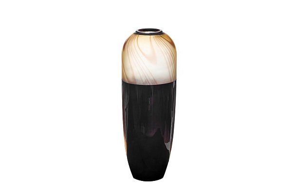 Ваза стеклянная (темный шоколад) Garda Decor KL1541LS