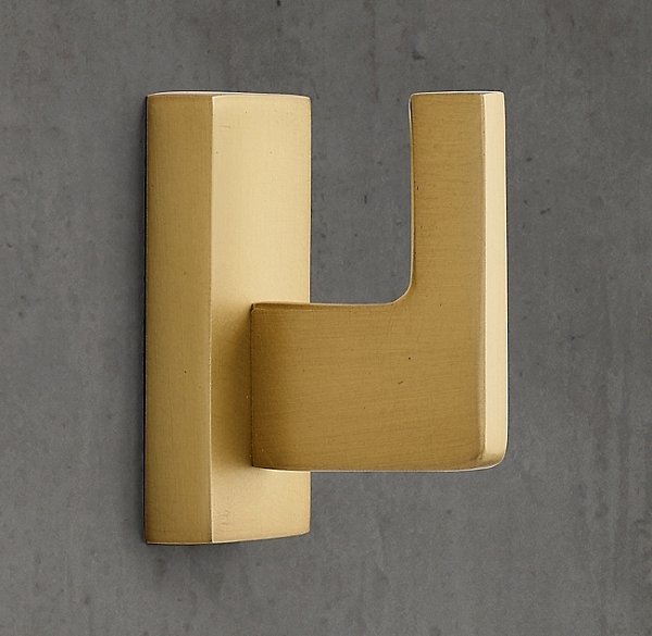 Крючок Restoration Hardware Vauxhall Small Lac.Burnished Brass
