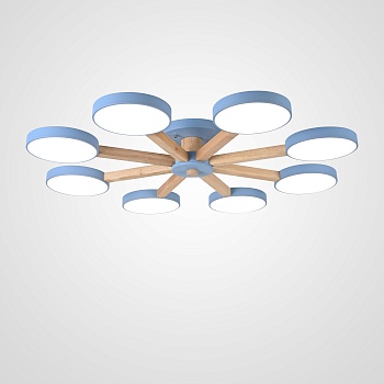 Потолочная люстра TURNA 8 Blue by ImperiumLoft