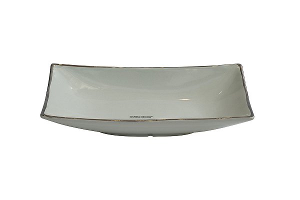 Блюдо керамическое серое Garda Decor 18H3049-SER