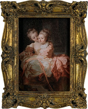 Картина настенная Сестры, масло, под старину Glasar 28-232