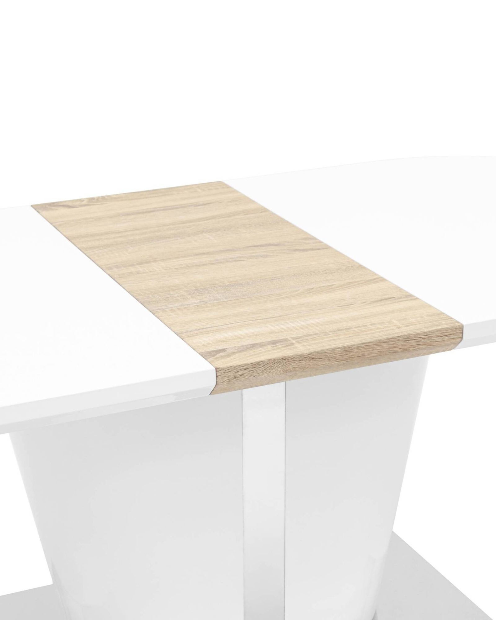 Стол обеденный Мулен раскладной 160-220*90 глянцевый белый Stool Group