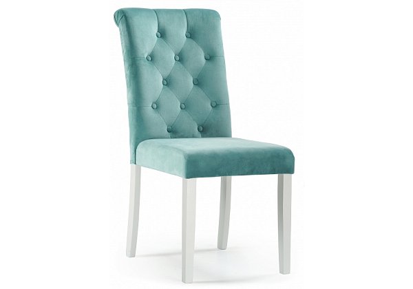 Стул деревянный Woodville Amelia white / fabric tiffany 11584