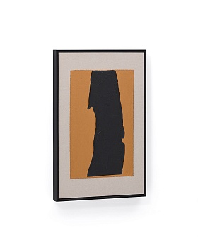 Zernu Абстрактная картина в оранжевых и чёрных тонах лен 42 x 65 см La Forma (ex Julia Grup)