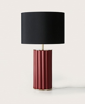 Настольная лампа Sonica латунный металл + черный абажур 801021/36 Aromas del Campo