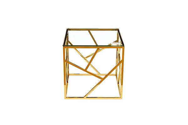 Столик журнальный золотой Garda Decor GY-ET2051214GOLD