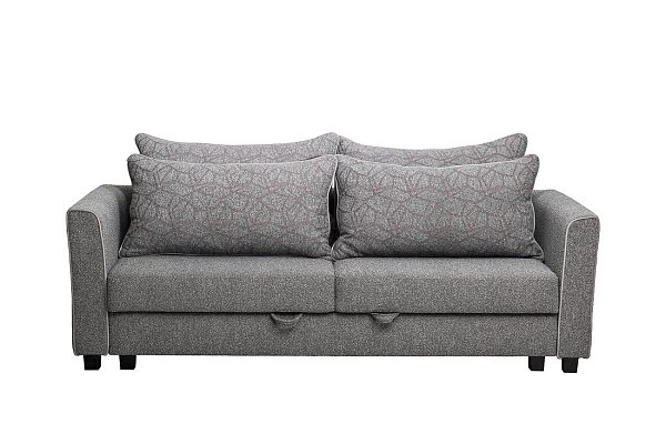 Диван Marco трехместный раскладной серый Garda Decor MARCO 2K-СЕРЫЙ-Flona SER+Buta SER+Colton032-SER