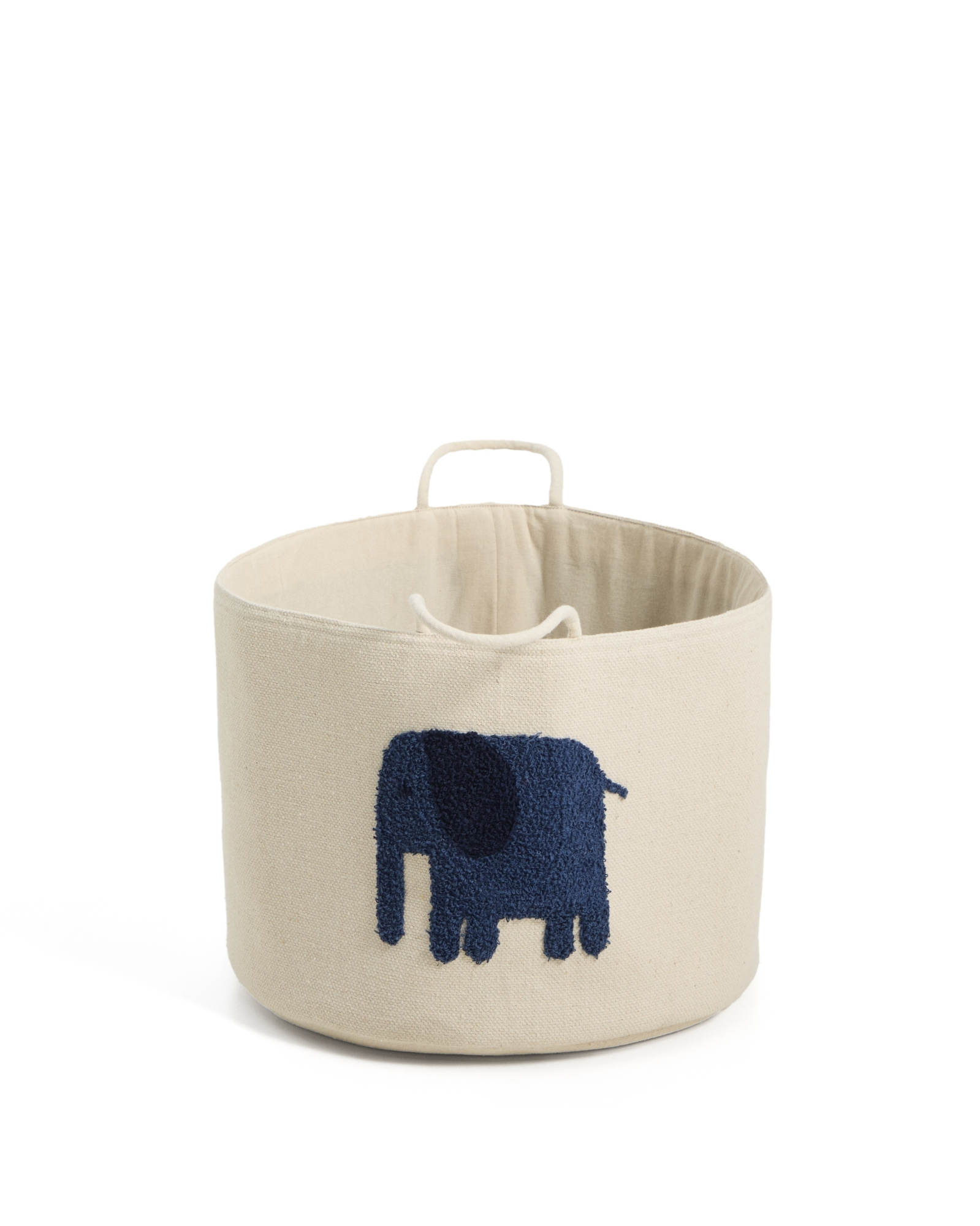 Корзина из хлопка Tandani бежевого цвета с синим слоном 30 см La Forma (ex Julia Grup)