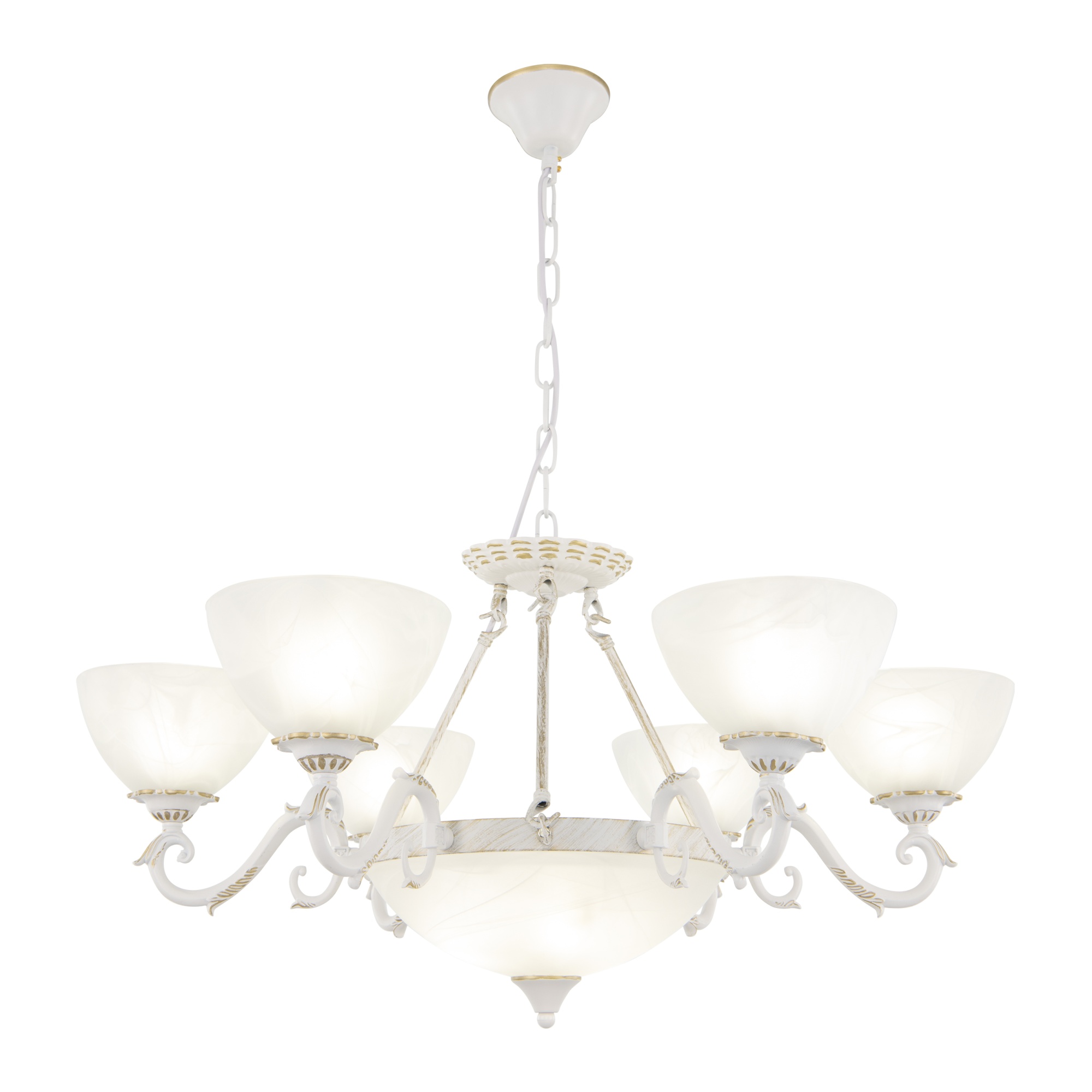 Люстра с плафонами 340518/6-3 WT+G Arte Milano