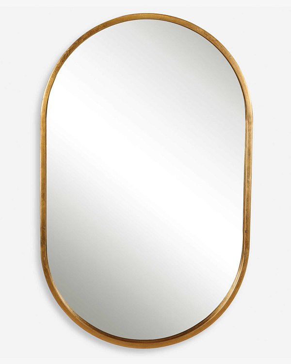 Золотое настенное зеркало Хоггарт Louvre Home LHDWM010124RJ