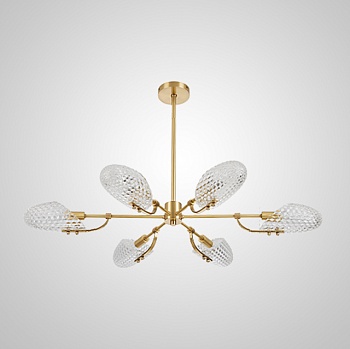 Потолочная люстра LORAINE L6 Brass by ImperiumLoft