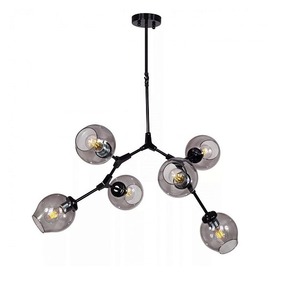 Люстра  Delight Collection Bubble 6 black/smoky