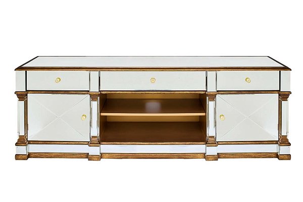 Тумба под телевизор с зеркальным фасадом Garda Decor KFC1153E7