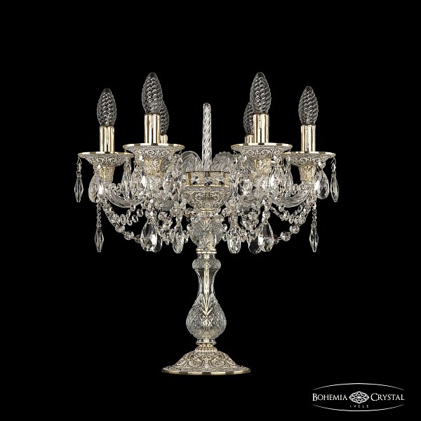 Настольная лампа хрустальная 16106L8/6/141-47 GW Bohemia Ivele Crystal