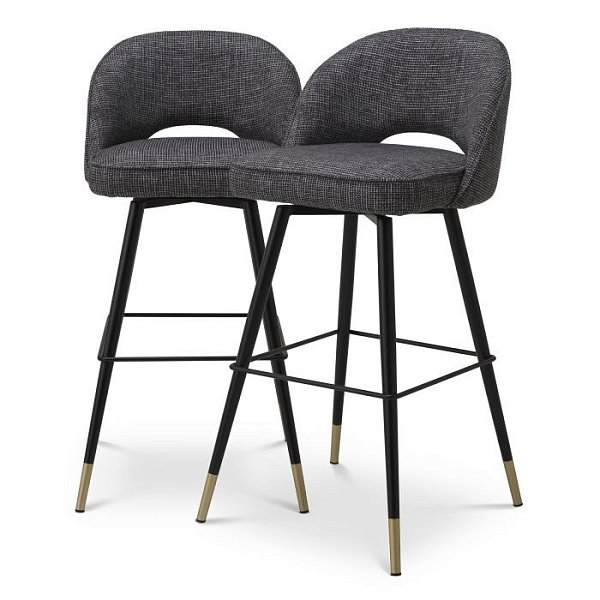 Стул барный Eichholtz Cliff rocat black set of 2 116202