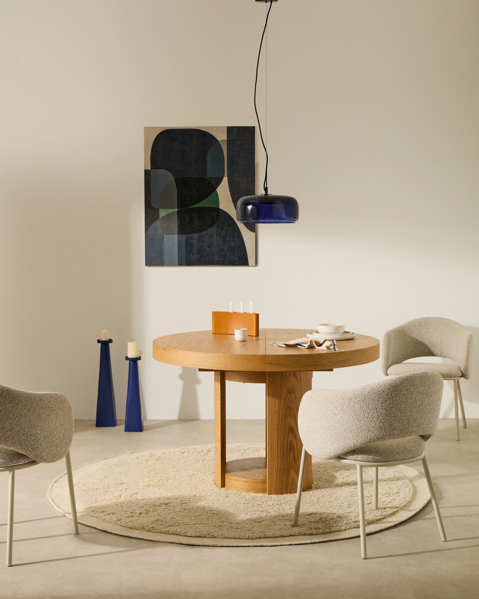 Подсвечник железный синий Mistra La Forma (ex Julia Grup)